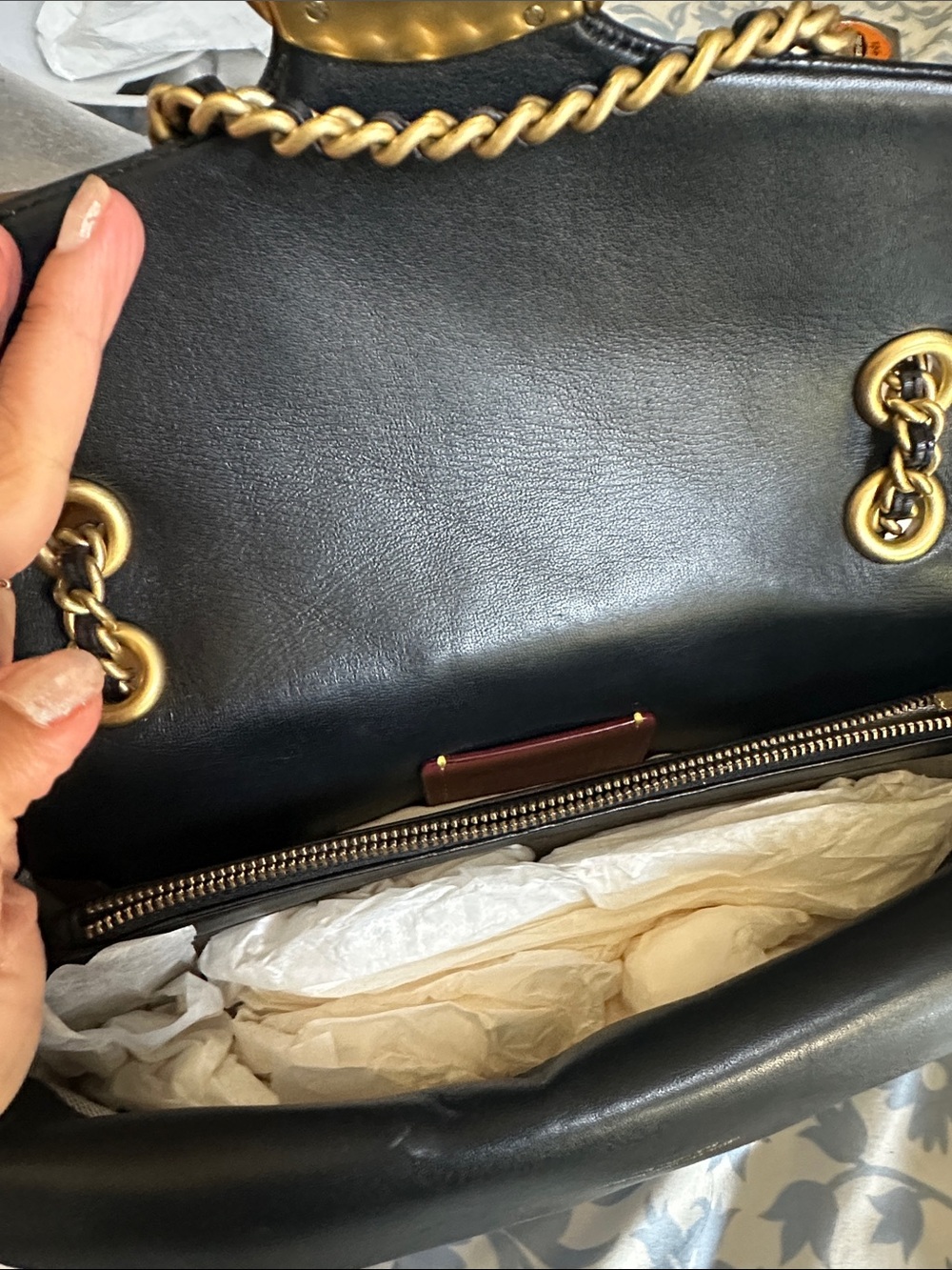 Coach Black Quilted Tabby 26 Leather Shoulder Bag with Gold Hardware - Picture 12 of 16